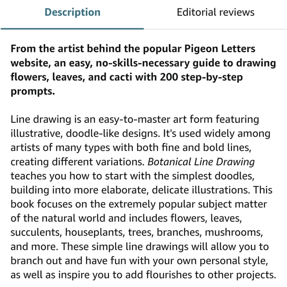 Botanical Line Drawing 200 Step-by-step cacti, leaves, flowers, succulents - Picture 2 of 16